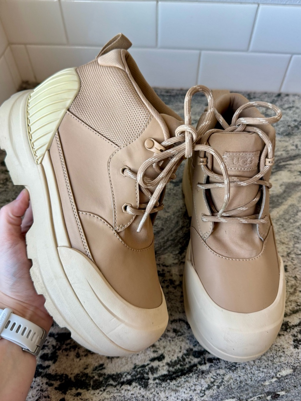UGG Women's Neumel X Waterproof Boots in the Sand / Mustard Seed. Size 9. VGUC